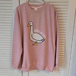Silly Goose Pink Sweatshirt